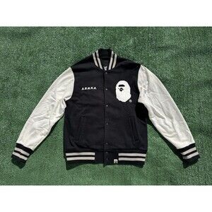 A Bathing Ape A.S.N.K.A. BAPE Varsity Jacket Black Size Small Streetwear